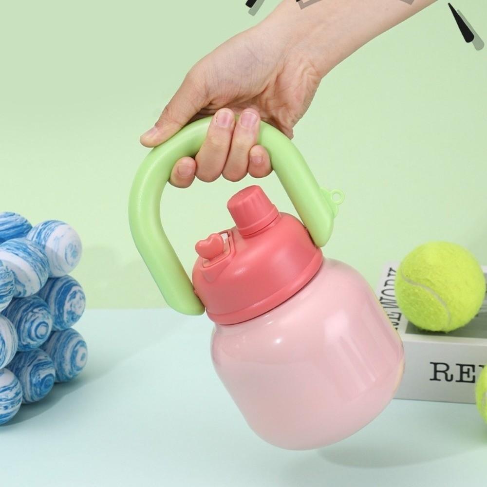 650ml Thermal Cup Leak-proof Student Straw Cup Cute Vacuum Flask