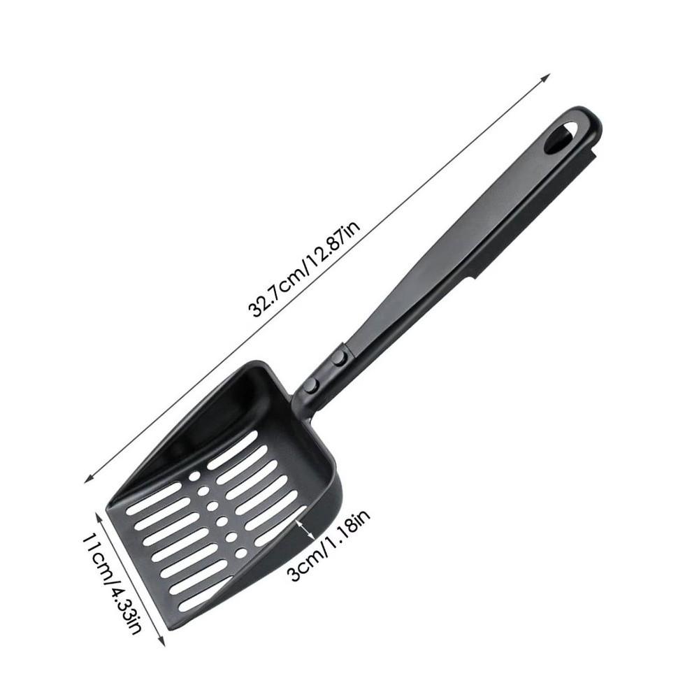 Pet Cleaning Tool Metal Cat Litter Scoop Wide Rustproof Ergonomic Fireplace Shovel Hollow Out Pet Poop Shovel Camping