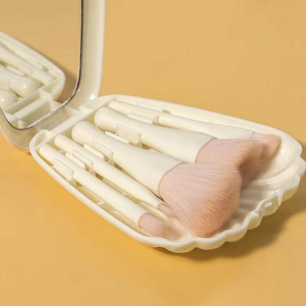 5PCS Makeup Brush Makeup Set Foundation Make-Up Brush Eye Shadow Brush Makeup Brush Set Travel Portable With Mirror Beauty Tool