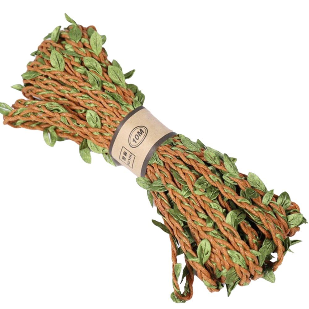 Vine Style Burlap Leaf Ribbon Hanging Design Jute Twine Rope Hemp Rope Twine Wedding Party Decor