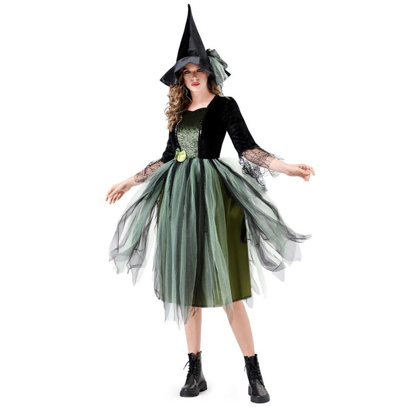 Adult Witch Costume Halloween Wizard Of Oz Themed Party Stage Performance Role Play