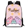 Printed Childrens Pusheen Backpack Outdoor Large Capacity Student Schoolbag