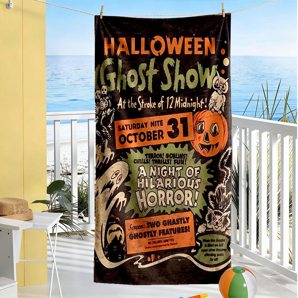 Halloween Beach Towel Quick-Dry Soft Microfiber Comfortable Lightweight
