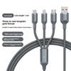 Кабель для быстрой зарядки 3 в 1 100 Вт Roman Type C USB Micro для iPhone Samsung Huawei Xiaomi Зарядное устройство с индикатором USB C