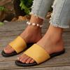 2025 Summer Women's Round Toe Flat with Slippers Hot Sale Concise Slippers Daily Casual Plus Size Sandals Zapatos De Mujer