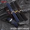 Nylon Watchband for Omega Hamilton Wristband Canvas Durable Watch Strap 20mm 22mm Comfortable Leather Band Bottom Fold Buckle