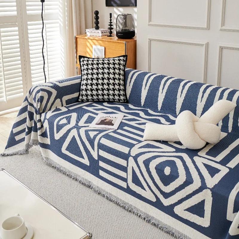 Одеяло для дивана Bohemia из ткани шенилл Чехлы для диванов Four Seasons Universal Tassel Throw Пледы с защитой от царапин от кошек