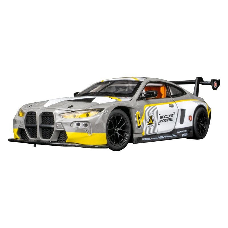 Моделирование M4 GT3 Alloy Sports Car Модель автомобиля Звук и свет могут открывать дверь Детская игрушечная машинка Подарок