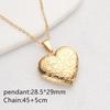 Stainless Steel Silver & Gold Women's Heart Photo Frame Locket Necklace
