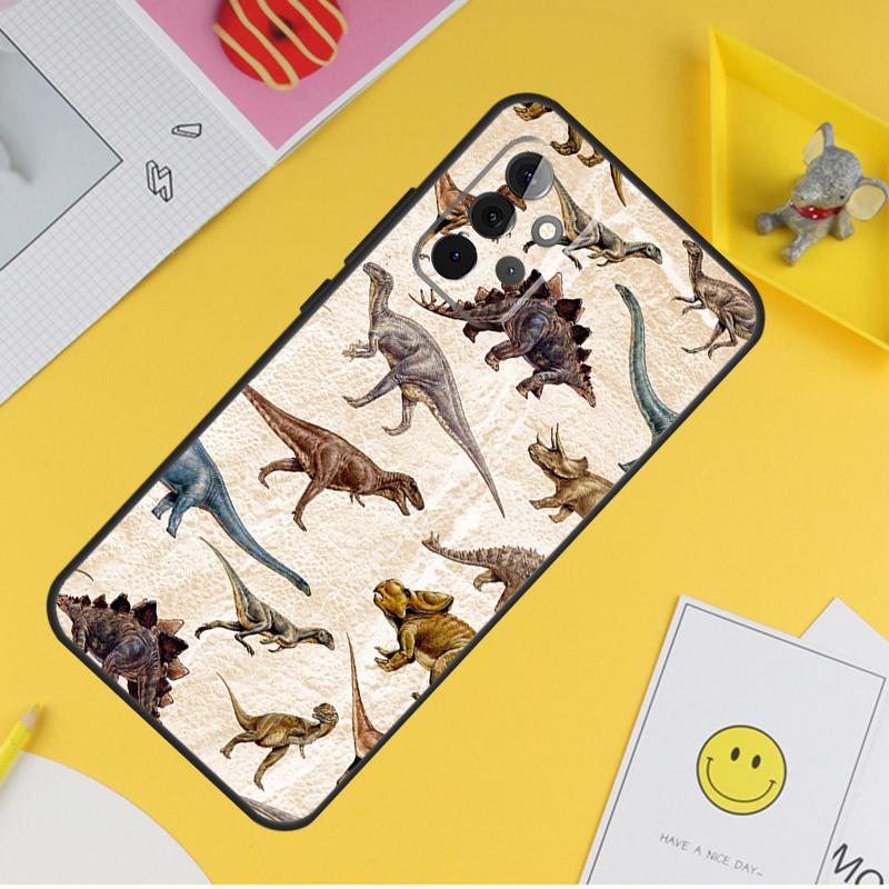 Чехол с рисунком динозавра для Samsung Galaxy A36 A16 A56 A06 A54 A34 A14 A13 A53 A12 A22 A32 A52 A35 A17 A15 A55