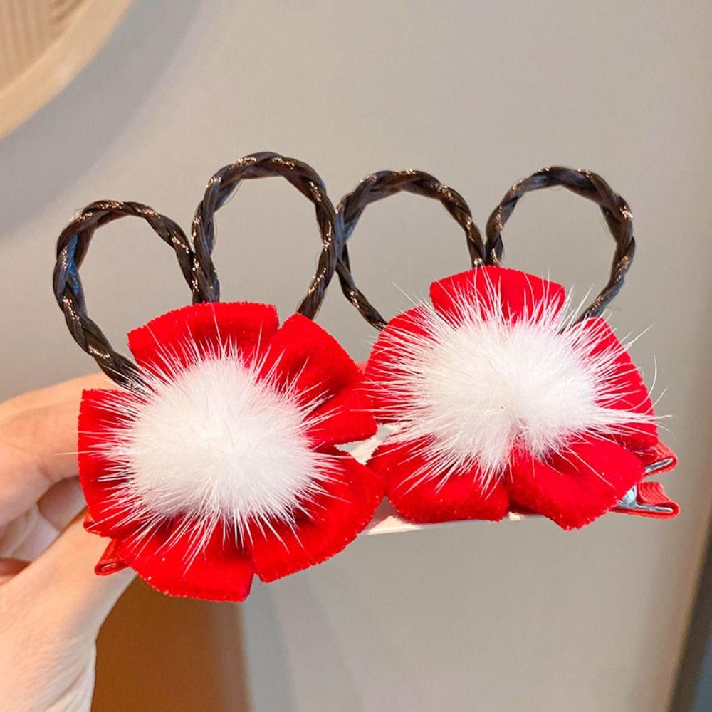 2 шт. Китайский стиль, старинный стиль, шпилька для волос, головной убор, ханьфу, парик, косичка, детская красная заколка для волос