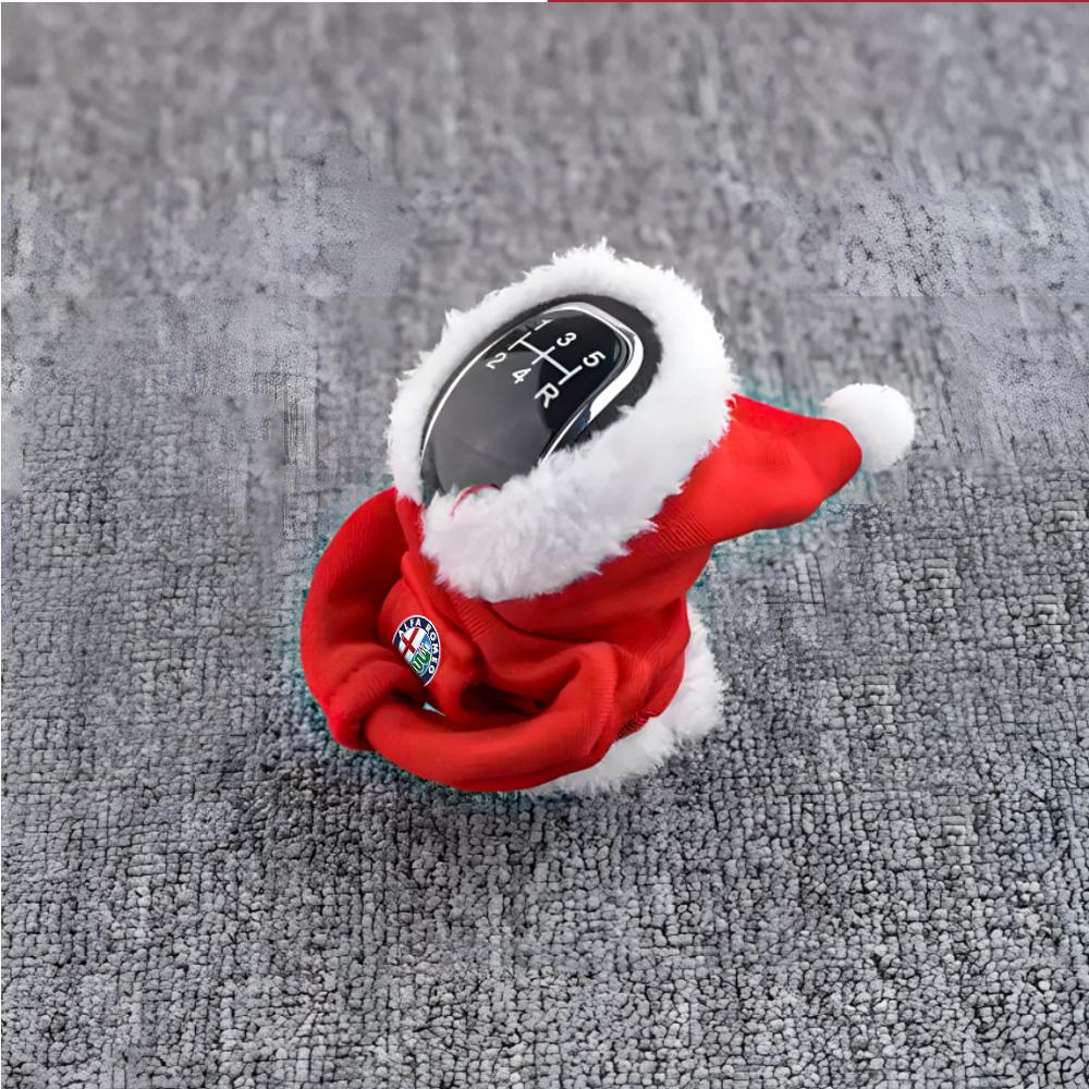 Car Gear Shift Knob Cover Handle Gear Sweatshirt Change Lever Cover Christmas for Alfa Romeo Giulia MiTo Stelvio Tonale 147 156
