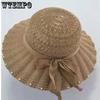 Solid Color Pearls Sun Hats Summer Women's Straw Beach Hats Sun Protection Breathable Fashion Elegant Bucket Hats