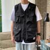 Men's Korean Style Multi-Pocket Workwear Vest - Trendy, Loose, and Sleeveless Summer Waistcoat