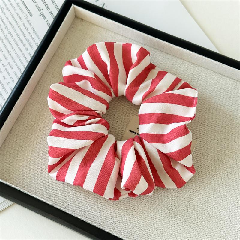 New Korean Striped Headband Trendy Simple Elastic Hair Band Blue Color Style Hair Loop For Women Hair Accessories Girls Ponytail Tie