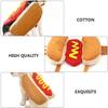 New Cozy and Adorable Stuffed Hot Dog Winter Pet Costume - Playful Apparel for Small and Medium Dogs - Funny Dachshund Party Cos