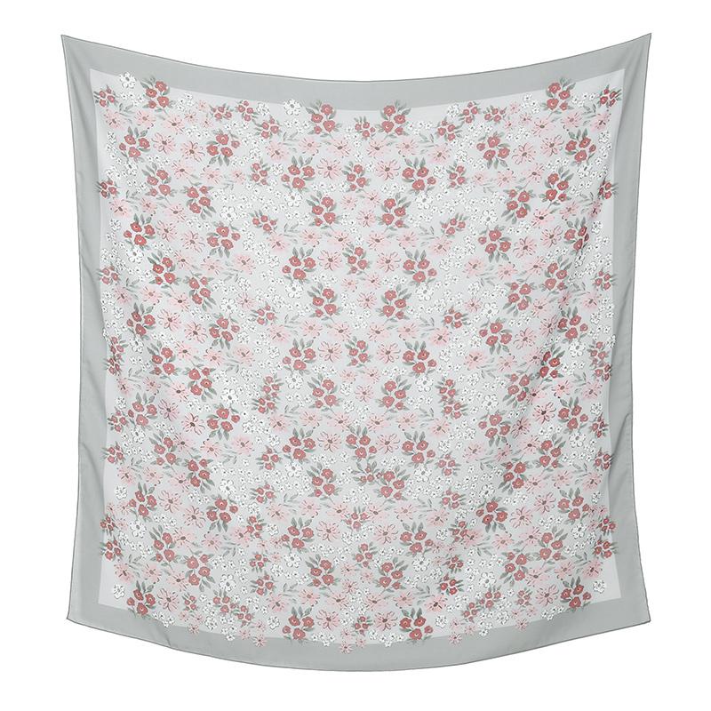 Малайзия Цветочный Принт 110 Квадратный Шарф Мусульманский Хиджаб Женщины Элегантные Шали Дамы Повседневный Головной Платок Тюрбан Косынка Оптовая Продажа