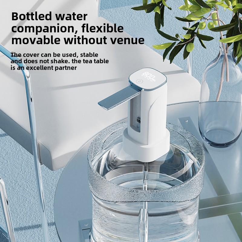 Foldable Electric Water Dispenser: Dual-Purpose Automatic Pump for Table & Bucket.