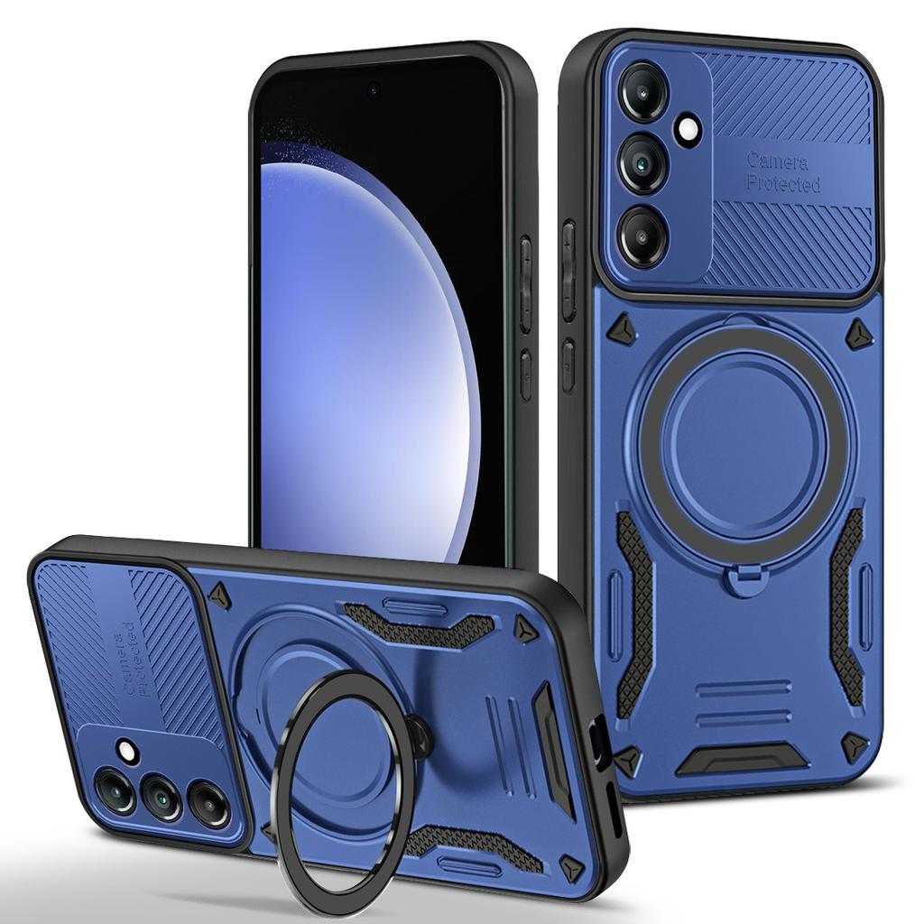 For Samsung Galaxy A15 5G Magnetic Case Shockproof TPU + PC Phone Back Cover with Kickstand