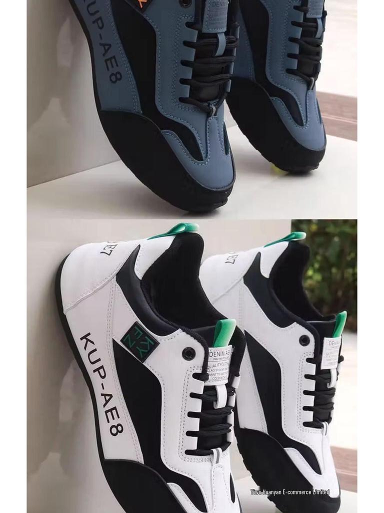 Бренд 2025 Мужские водонепроницаемые кожаные кроссовки - Универсальная повседневная обувь для путешествий на весну и осень