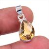 Natural Citrine Gemstone Handmade 925 Solid Sterling Silver Gift Pendant 1" Z6l31