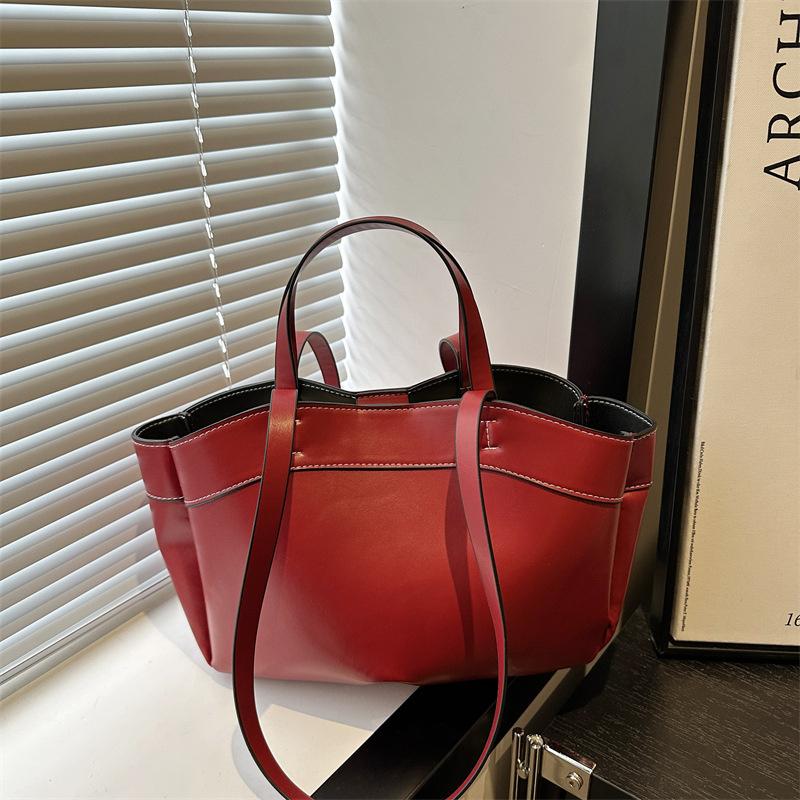 Зимняя Новая Ретро Шик Сумка-тоут Женская Большая Вместимость Повседневная Ручная Сумка Корзина На Плечо Кроссбоди Сумка CLE