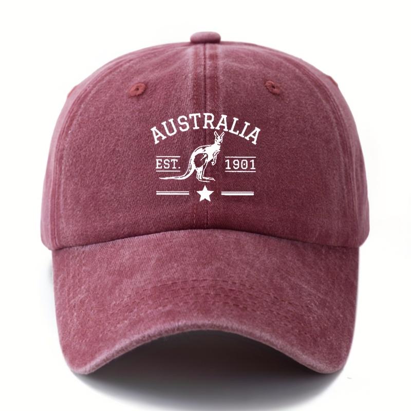 Fabric.MAKEFGE Unisex Australian Style Baseball Cap Kangaroo and Star Pattern Design Truck Cap
