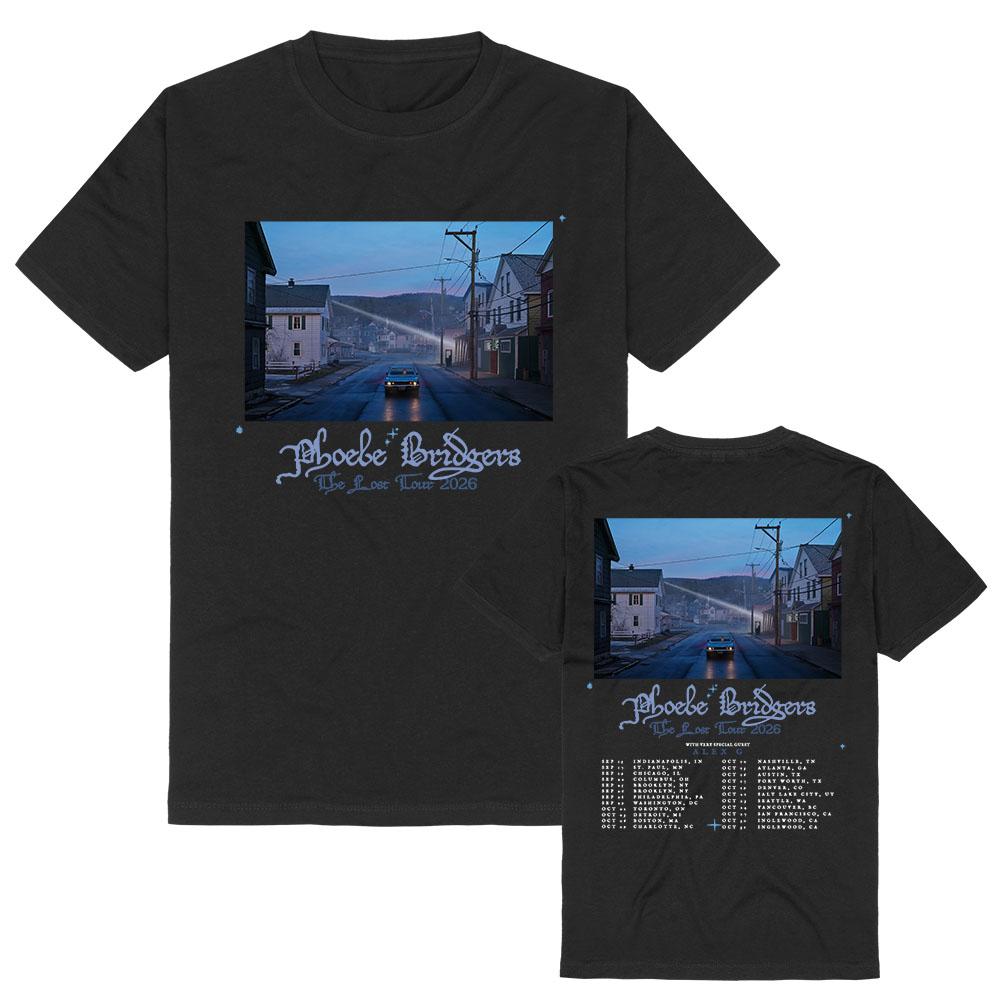 Футболка Phoebe Bridgers The Lost Tour 2026 Летняя с коротким рукавом Женская/Мужская Футболки Унисекс Уличная мода Футболки с круглым вырезом Топ