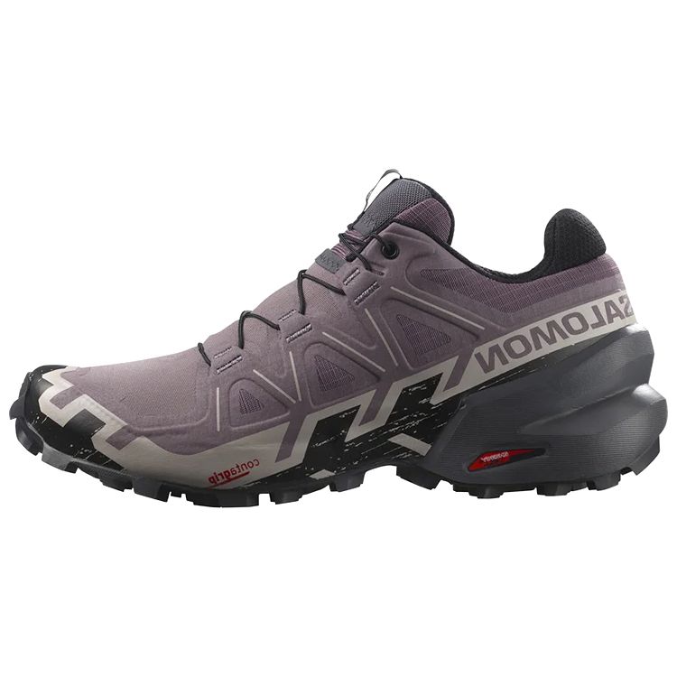 SALOMON Speedcross 6 Comfortable Shock Absorption Support Traction Low-Top Hiking Shoes Women Hiking Shoes Purple Black 417429