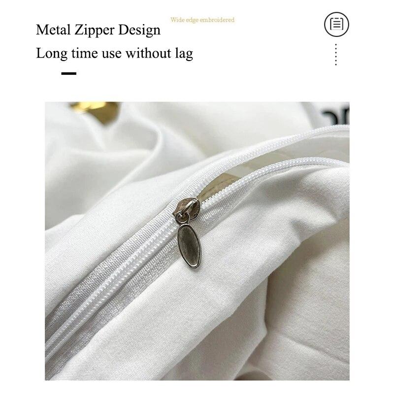 4 Pcs Light Luxury Polyester Cotton Sheets for Bed Solid Colour Full Queen King Size Bed Comforter Set with Duvet Cover