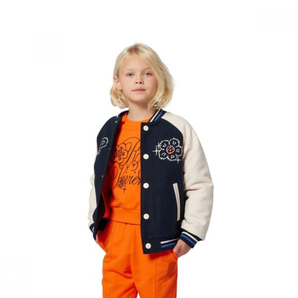 Kenzo Kids 14age Galaxy Embroidered Baseball Jumper Z256agj121