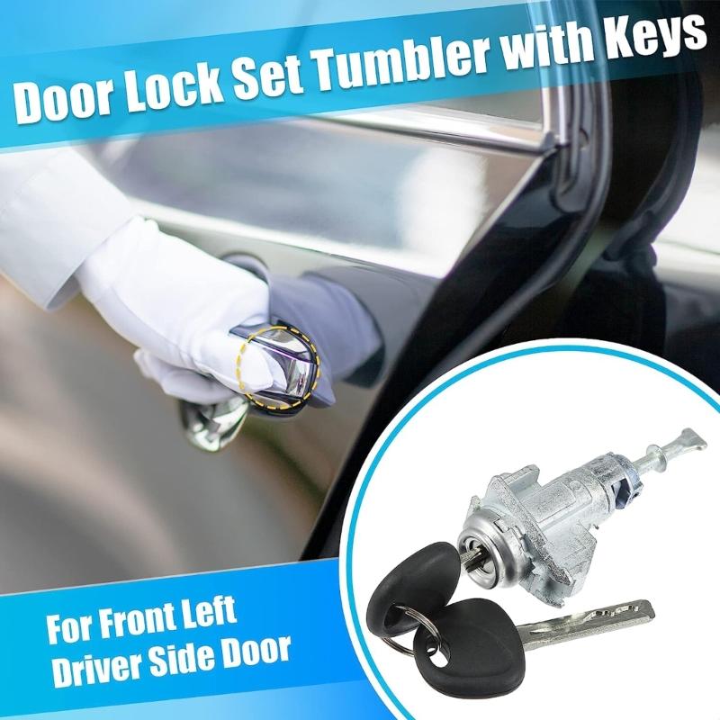 Автомобильный передний левый и правый цилиндр замка двери с 2 ключами, запасной комплект BarrelsKit, совместимый для Optima Sedan 4-Door 819702TA00