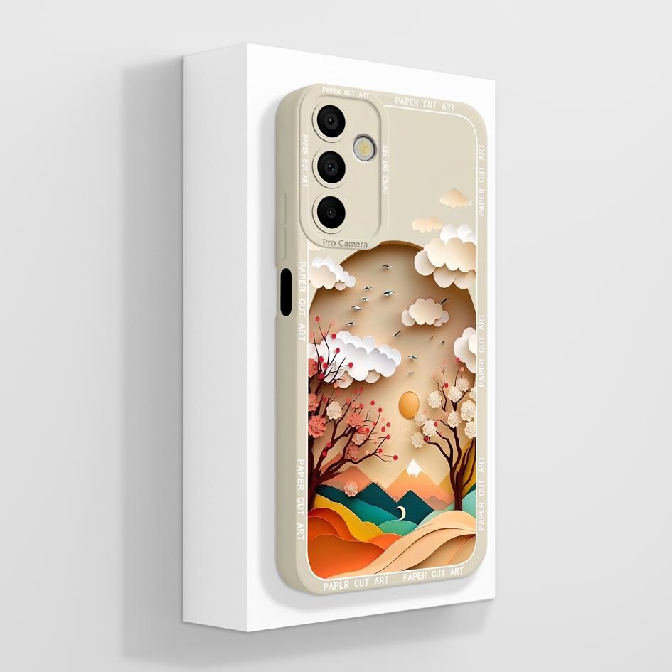 Чехол для телефона Samsung Galaxy A15 A 15 4G 5G. Роскошный модный дизайн. Матовый черный квадрат. Высококачественный мягкий жидкий силиконовый чехол для бампера Samsung.