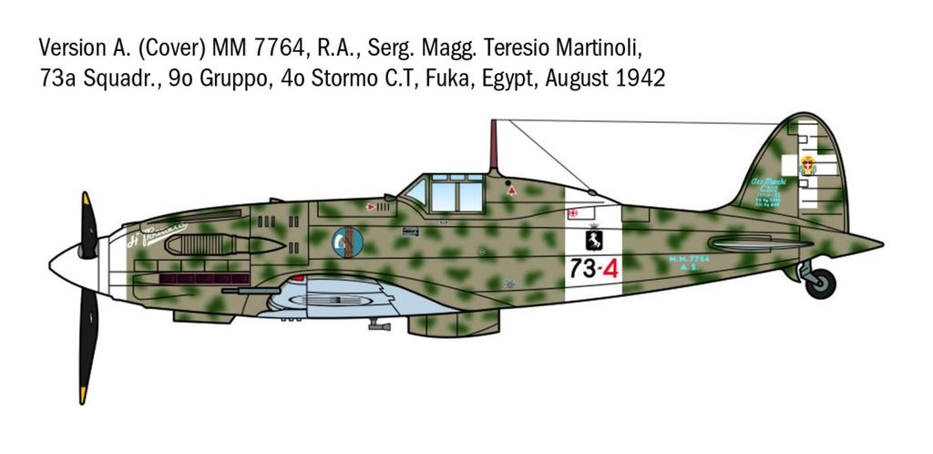 Italeri 1/72 WWII Итальянский Macchi MC.202 Folgore Ас Пластиковая Модель IT1481 (Самолет)