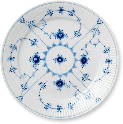 Импортная рифленая синяя тарелка ROYAL COPENHAGEN, 25 см, свадебный подарок 1017201 [Обычный продукт] (Королевский Копенгаген)