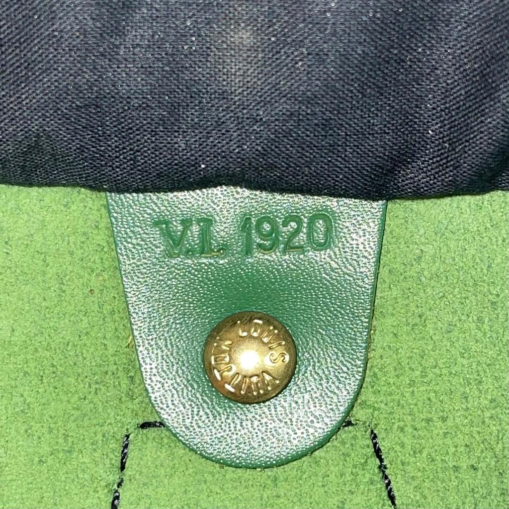 Подержанная сумка Boston Louis Vuitton Epi Speedy 25 M43014 из кожи Epi зеленого цвета, оригинал 1214