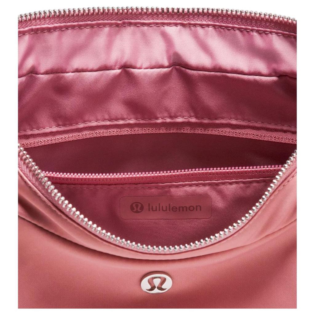 Lululemon City Essentials 4L Solid Color Brand Logo Nylon Tote Shoulder Bag Women bags Pink LW9FRTS-046976
