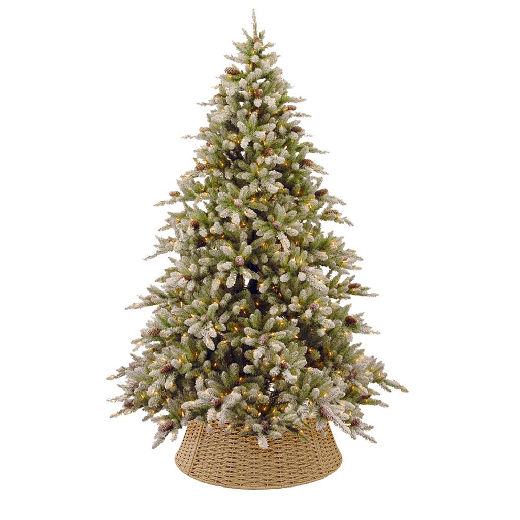 Rattan Paper Rope Woven Modern Festive Christmas Tree Skirt Christmas Tree Surround