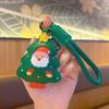10 Pieces Cute Romantic Santa Claus Christmas Tree Elk Socks Christmas Keychain Christmas Gift for Friends