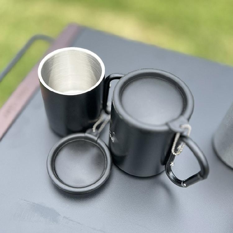 Кружка для кемпинга Изолированная кружка с ручкой-карабином и крышкой Портативная кружка для воды для пикника