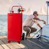 VEVOR 30 Gallon Fuel Caddy, Max Flow 32L/min, Gasoline & Diesel Fuel Tank with Electric Pump