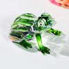 Crystal Home Decoration Ornaments Green Frog Ornament Pretty Glass Ornament  Home
