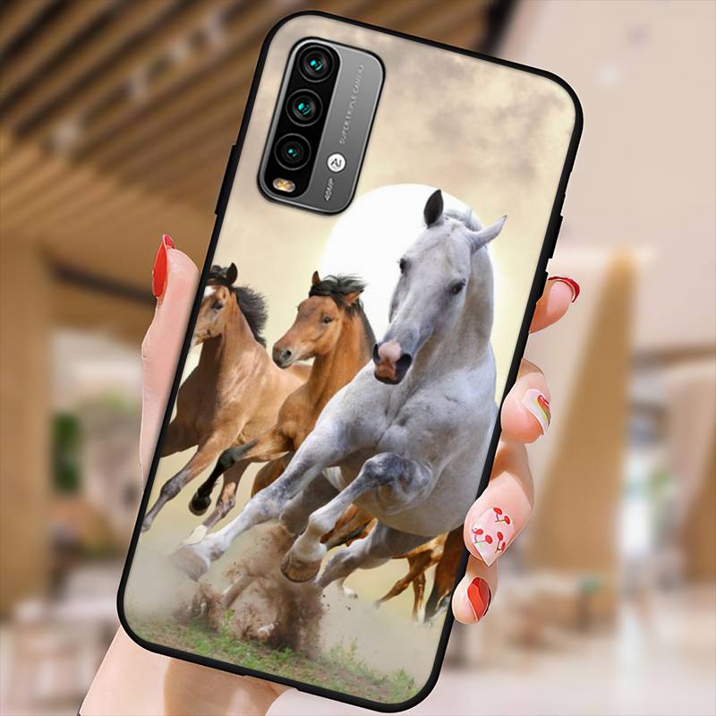 Чехол для телефона с бегущей лошадью и животным для Xiaomi9 10 11PRO LITE Redmi Note7 8 9 10A PRO K40 Poco3 Shell