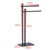 Modern 2-Tier Freestanding Towel Rack - Stainless Steel, No Installation Required, Non-Slip Pads for Bathroom Pool Accessories
