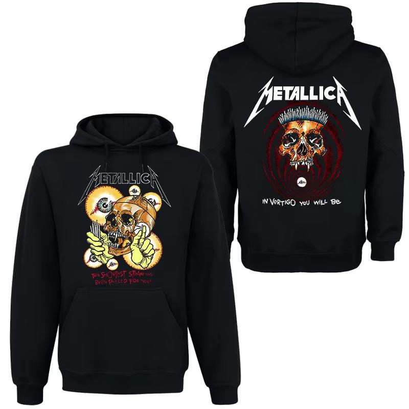Худи METALLICA Рок Темный Ветер Мужской Уличный Хип-Хоп Топ Удобный Свитшот с Капюшоном Осень/Зима Индивидуальность Мужская Одежда