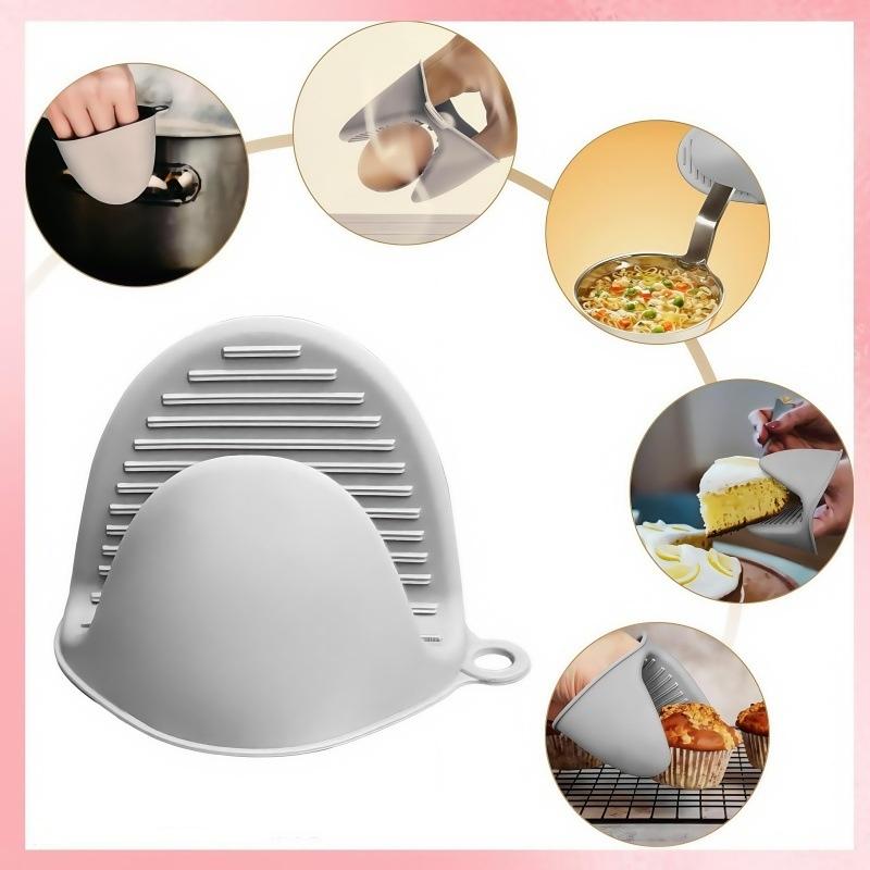 2 шт., силиконовые термостойкие прихватки, противоожоговые, нескользящие перчатки, зажимы, держатель для кастрюли, прихватки для приготовления пищи, выпечки, прихватки