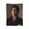 Damon Salvatore The Vampire Diaries Blanket Coral Fleece Plush Warm Throw Blankets for Bed Bedroom Plush Thin Quilt