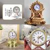 65mm Round Quartz Clock Insert with White Face and Golden or Silver Tone Trim for DIY Crafts and Repairs