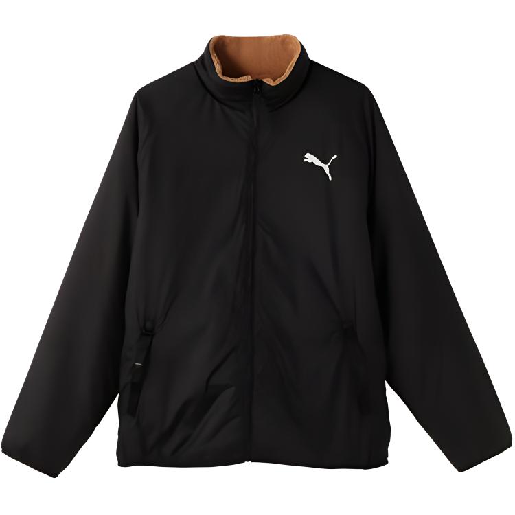 Puma Ретро однотонная удобная двусторонняя куртка с длинным рукавом мужская куртка черная 685836-01