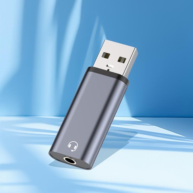 Plug and Play USB на 3,5 мм TRRS Female Адаптер для Наушников USB на 3,5 мм Аудио Адаптер для Игр, Музыки и Фильмов